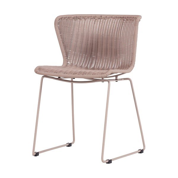 Бежови градински столове в комплект 2 бр. от изкуствен ратан Wings – WOOOD