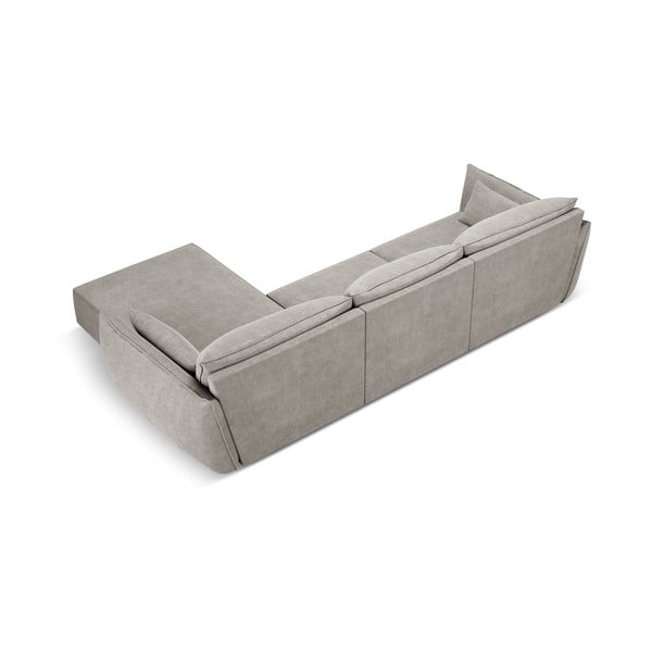 Светлосив ъглов диван (десен ъгъл) Vanda - Mazzini Sofas-image-3