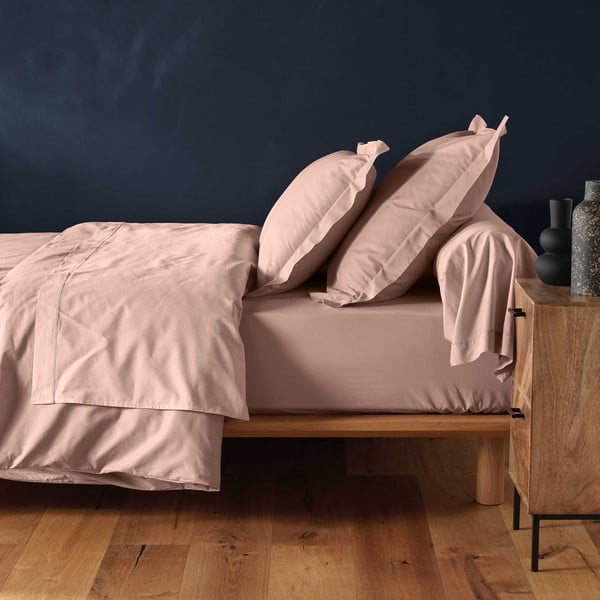 Розов еластичен памучен чаршаф 180x200 cm Lina – douceur d'intérieur-image-2