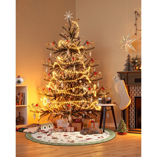 Зелен кръгъл килим с коледен мотив със смес от памук ø 160 cm Toy's Delight Green Christmas – Villeroy&Boch-image-1