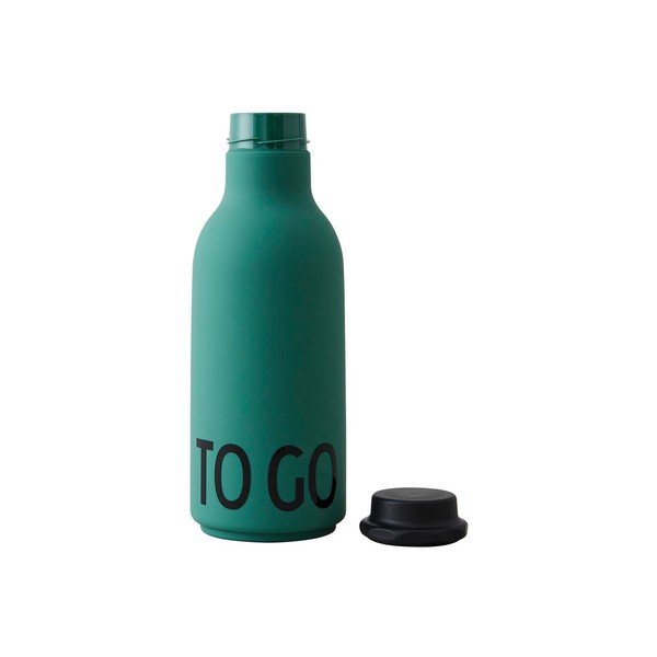 Зелена бутилка за вода , 500 ml To Go - Design Letters-image-2