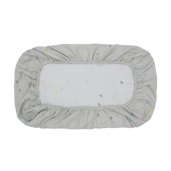 Сив муселинов чаршаф за бебета Dots, 60 x 120 cm - Kindsgut-image-4