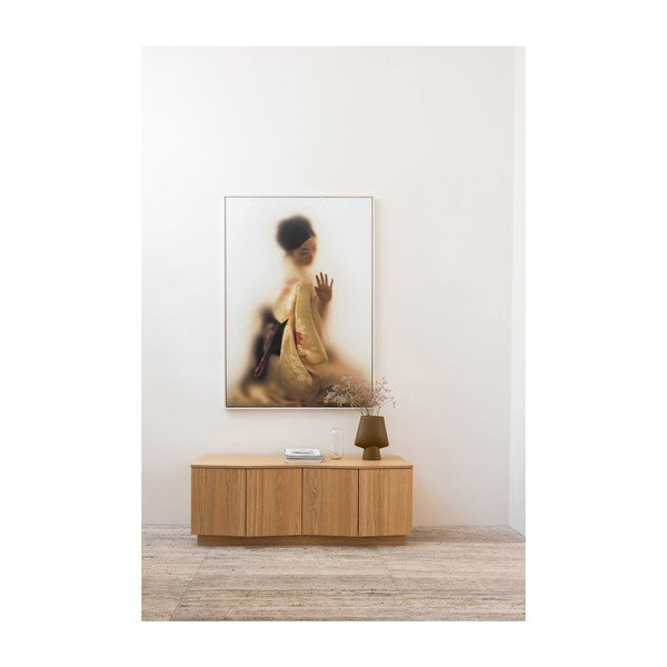 Маса за телевизор от масивен дъб в естествен цвят 133x52x45 cm Zuma – WOOOD-image-1