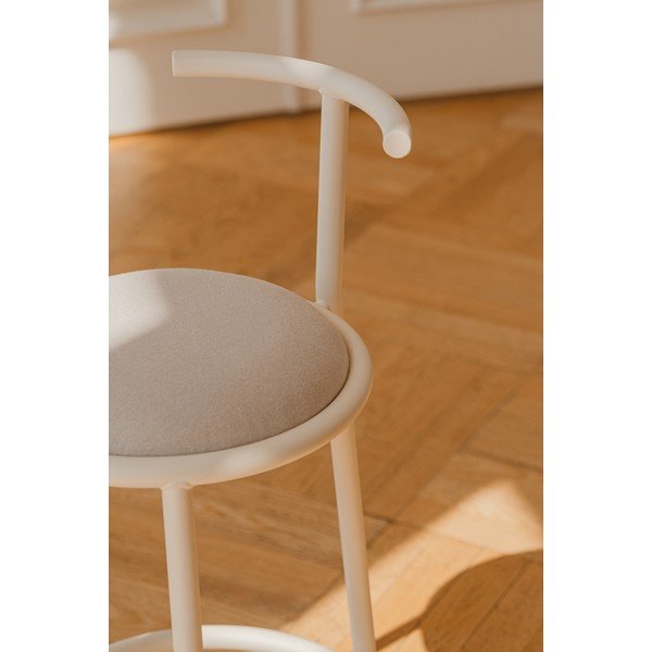 Бежов метален бар стол (височина на седалката 68 cm) Hogo – noo.ma-image-3