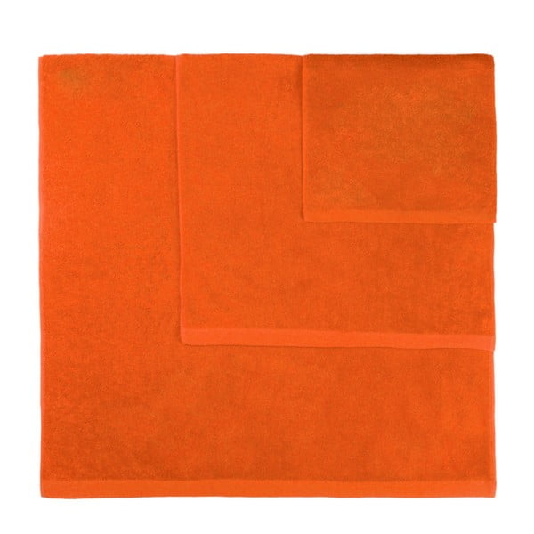 Sada 3 oranžových ručníků Artex Alfa