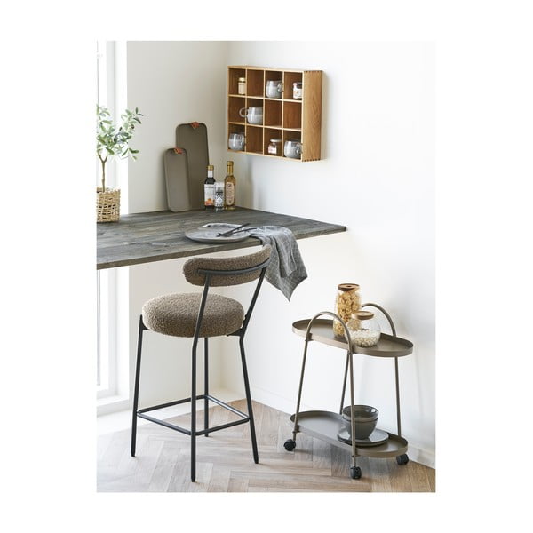 Метална маса за сервиране на колелца 27,5x60 cm Empoli – House Nordic-image-1