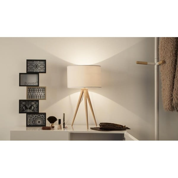 Бяла настолна лампа Дърво, ø 28 cm Tripod - Zuiver-image-2