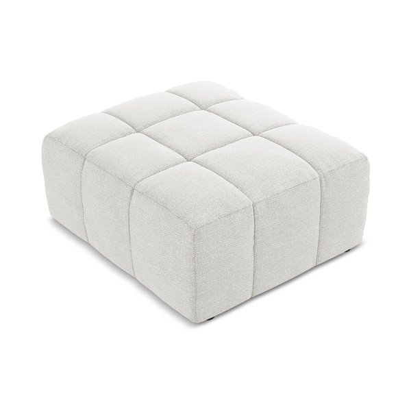 Бяла табуретка  от прежда с примки от букле Aloha – Makamii-image-2