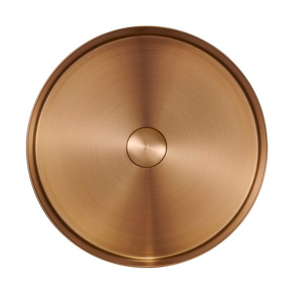 Кръгла мивка от неръждаема стомана в меден цвят ø 38 cm Aurum – Sapho-image-2