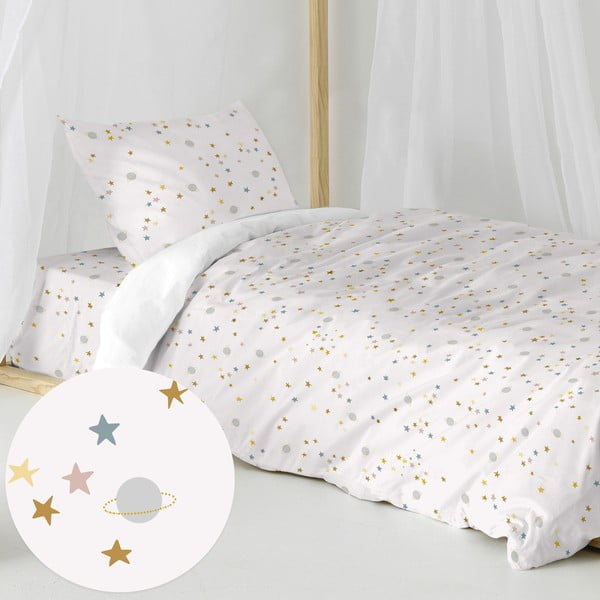 Памучно детско спално бельо за единично легло 140x200 cm Saturn - Happy Friday
