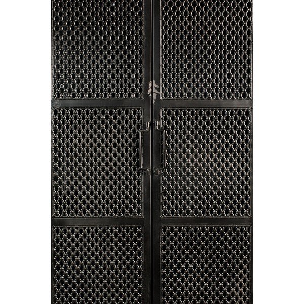 Черен метален шкаф 60x161 cm Denver - Dutchbone-image-1