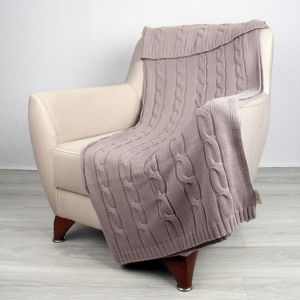 Tmavě béžový bavlněný přehoz Homemania Decor Couture, 130 x 170 cm