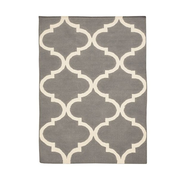 Ručně tkaný koberec Caroline Grey, 140x200 cm