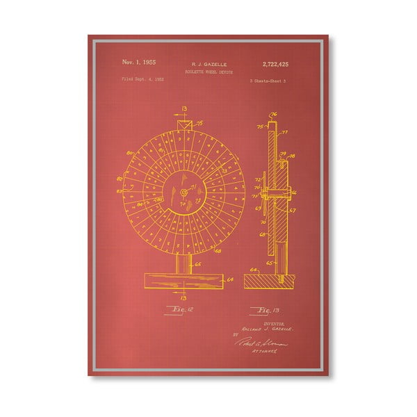 Plakát Roulette Wheel II, 30x42 cm