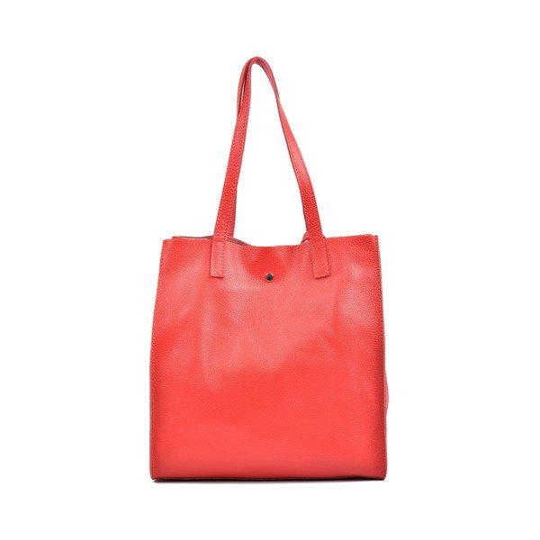 Červená kožená kabelka Isabella Rhea Tote-image-4