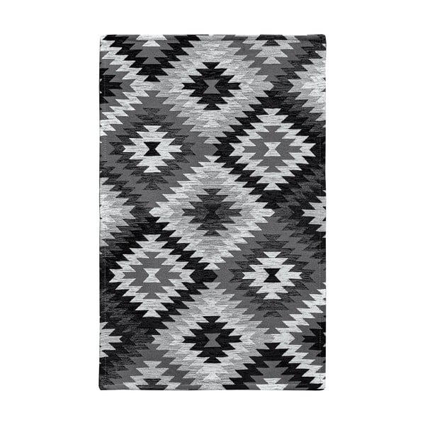 Черно-сива пътека подходяща за пране 55x140 cm Avana Nero – Floorita