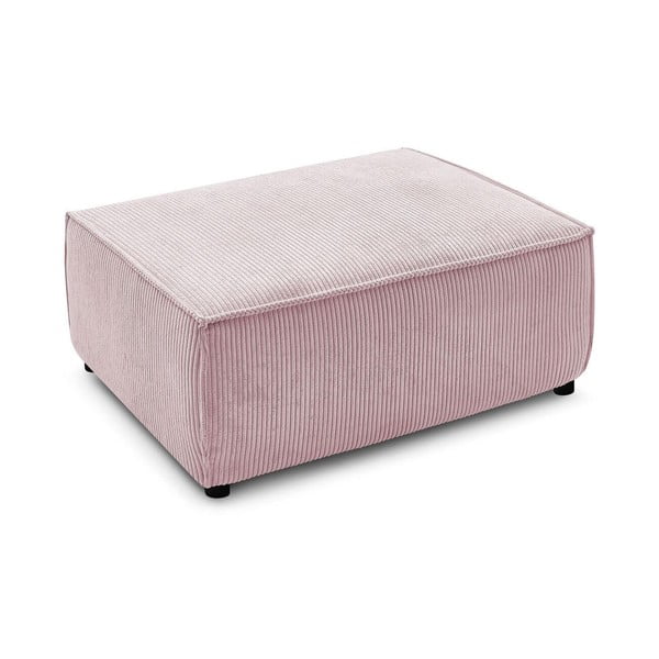 Светлорозова табуретка от велур Nihad - Bobochic Paris-image-3