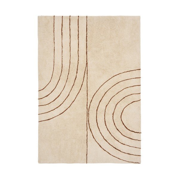 Бежов килим със смес от памук 200x300 cm Tampa – House Nordic