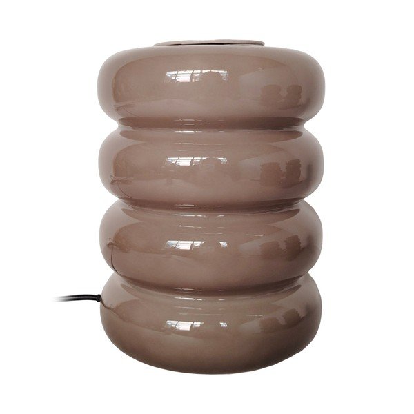 Кафяво-сива стъклена LED настолна лампа (височина 16,5 cm) Aro – Leitmotiv