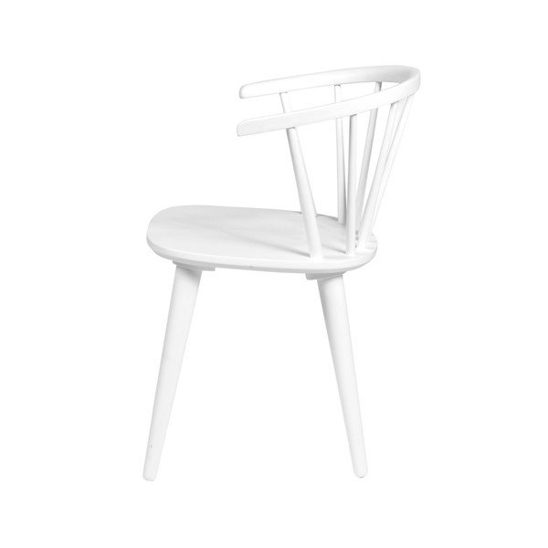 Бял трапезен стол от каучуково дърво Carmen - Rowico-image-4