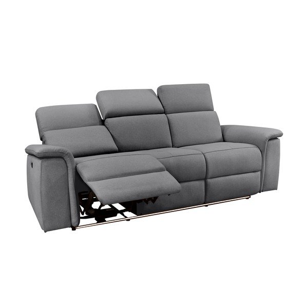 Сив кожен диван 211 cm Pareli – Støraa-image-1
