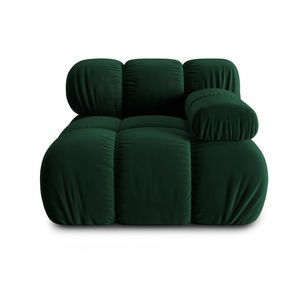 Модул за диван от зелено кадифе (десен ъгъл) Bellis - Micadoni Home