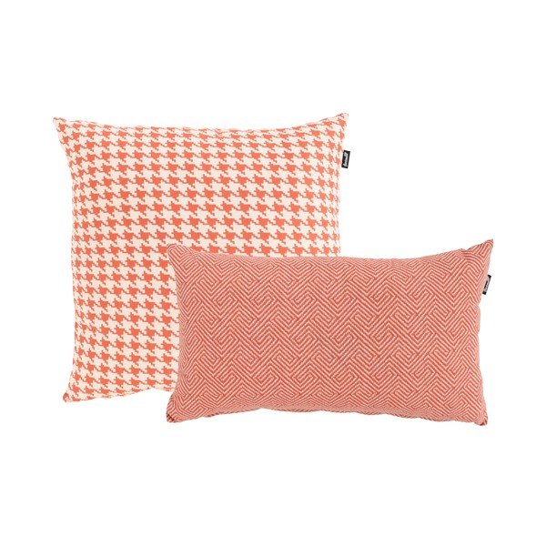 Оранжево-бяла външна възглавница , 50 x 50 cm Poule - Hartman-image-4