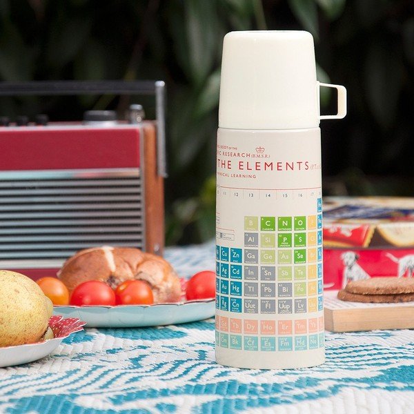 Кремав детски термос 350 ml Periodic Table – Rex London-image-2