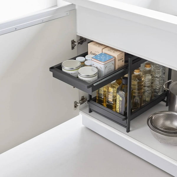 Черен метален допълнителен рафт 30x42 cm Tower – YAMAZAKI-image-2