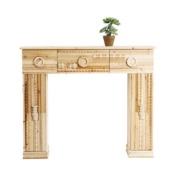Dekorativní krbová římsa z jedlového dřeva Kare Design Ornaments