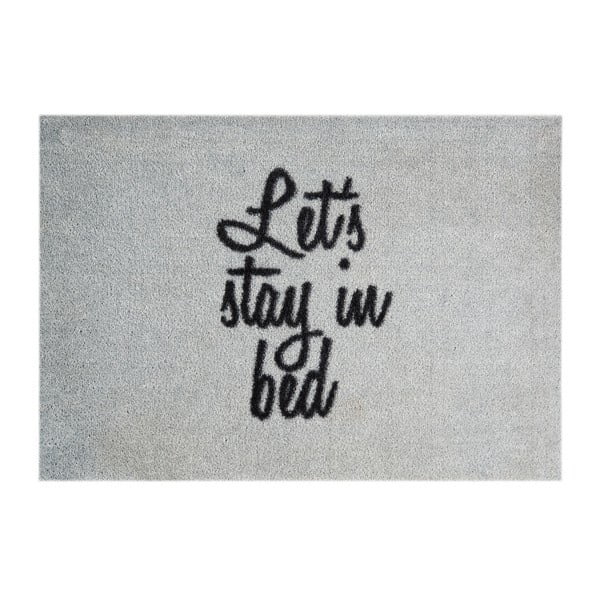 Šedá rohožka Mint Rugs StateMat Let's Stay In Bed, 50 x 75 cm
