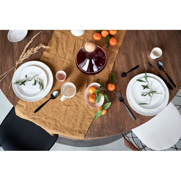 Жълта ленена покривка за маса , 45 x 140 cm - Blomus-image-4