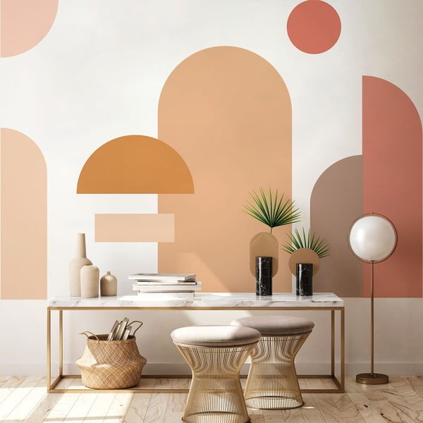 Стикер на стената 120x250 cm Abstract Sunset – Ambiance-image-3