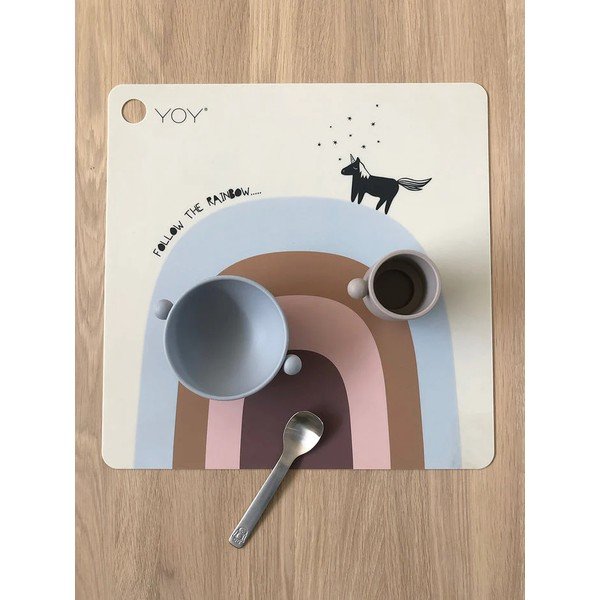 Силиконова детски постелки 38x38 cm Follow The Rainbow – OYOY Mini-image-1