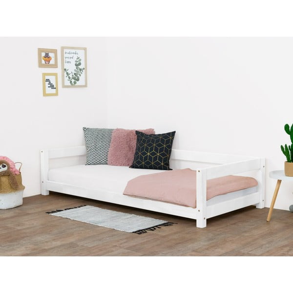 Бяло дървено детско легло Проучване, 90 x 200 cm - Benlemi