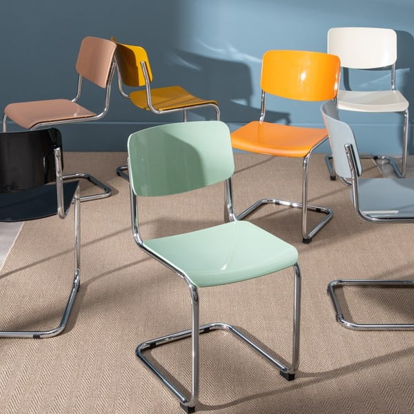 Сиви трапезни столове в комплект от 4 бр. Chrome – Ixia-image-1