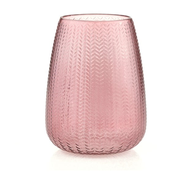 Светлорозова стъклена ваза (височина 24 cm) Sevilla – AmeliaHome