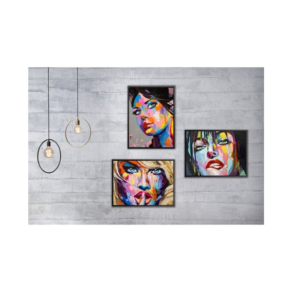 Комплект от 3 картини за стена Pop Art - Tablo Center