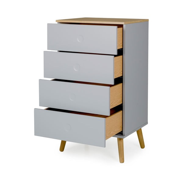 Сив скрин с дъбови крака , ширина 55 cm Dot - Tenzo-image-3