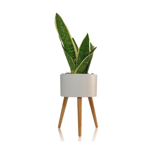 Бяла самонапояваща се саксия , ø 33 cm Calla - Tomasucci-image-1