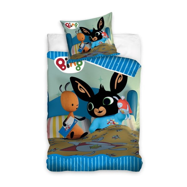 Детско памучно спално бельо за единично легло Bunny Bing II, 160 x 200 cm - CARBOTEX