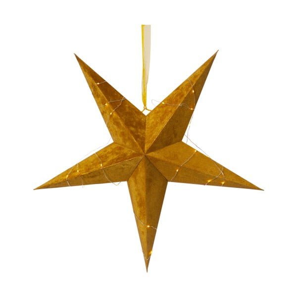 Коледна светлинна украса в златист цвят, ø 60 см Velvet - Star Trading