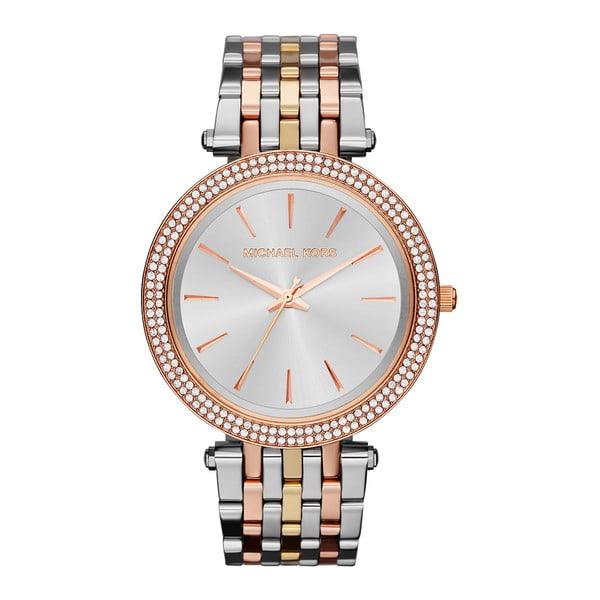 Дамски часовник в сребристо с детайли от розово злато Darci - Michael Kors