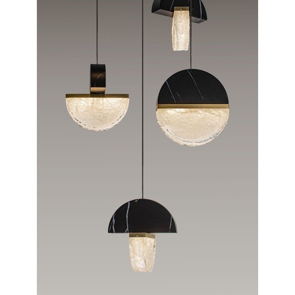 Черно метално LED затъмняващо се висящо осветително тяло ø 46 cm Dorin – Nova Luce-image-2
