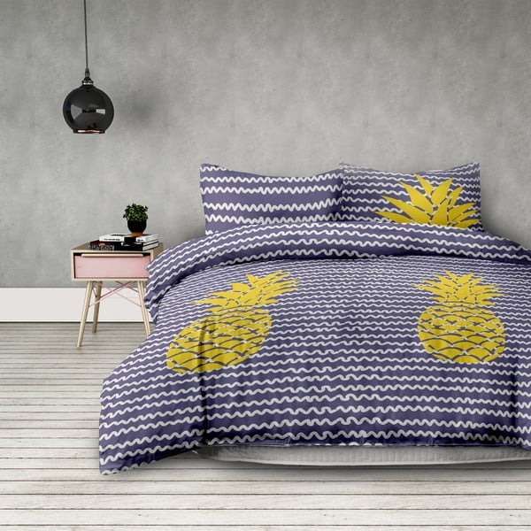 Микрофибърно спално бельо за двойно легло Pineapple, 160 x 200 cm - AmeliaHome