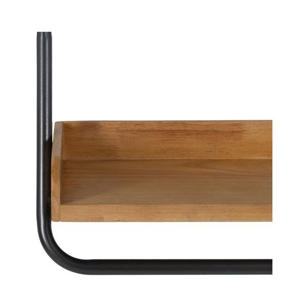 Стенен рафт от масивно каучуково дърво в естествен цвят 120 cm – Ixia-image-4