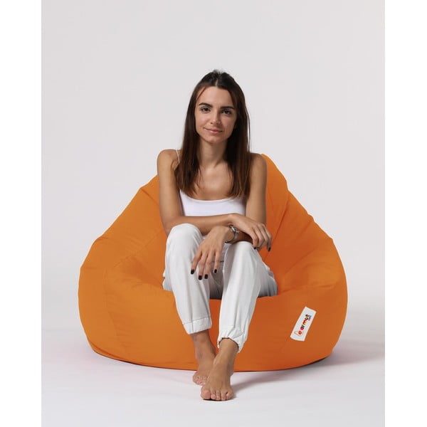 Оранжев градински пуф за сядане Premium XXL – Floriane Garden