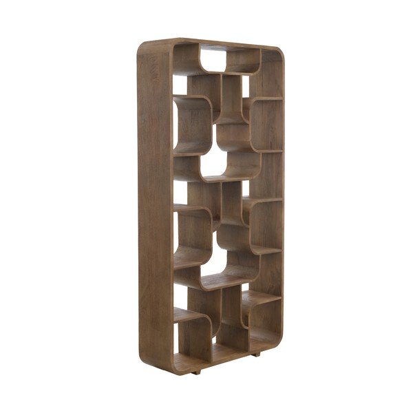 Стелаж от масивно манго в тъмно естествен цвят 100x200x30 cm Labare – Light & Living