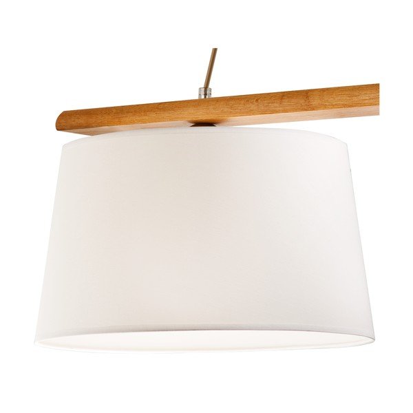 Кафява висяща лампа с текстилен абажур ø 35 cm Aida - LAMKUR-image-4