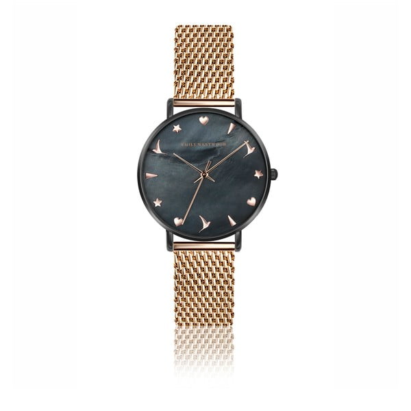 Дамски часовник с каишка от неръждаема стомана в розово злато Kim - Emily Westwood